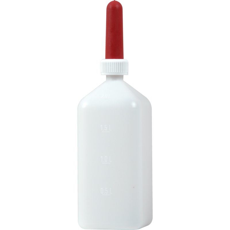 Milchflasche eckig, 2 Liter, skaliert GartenShop24 - Hochwertige Gartengeräte