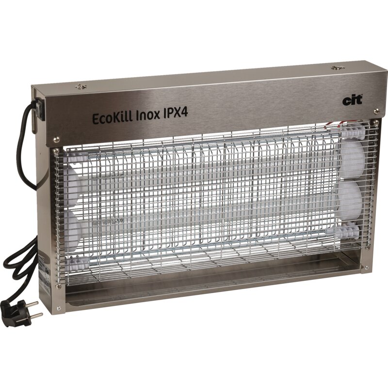 Fliegenvernichter 2 x 15 W, EcoKill Inox 2030 IPX4