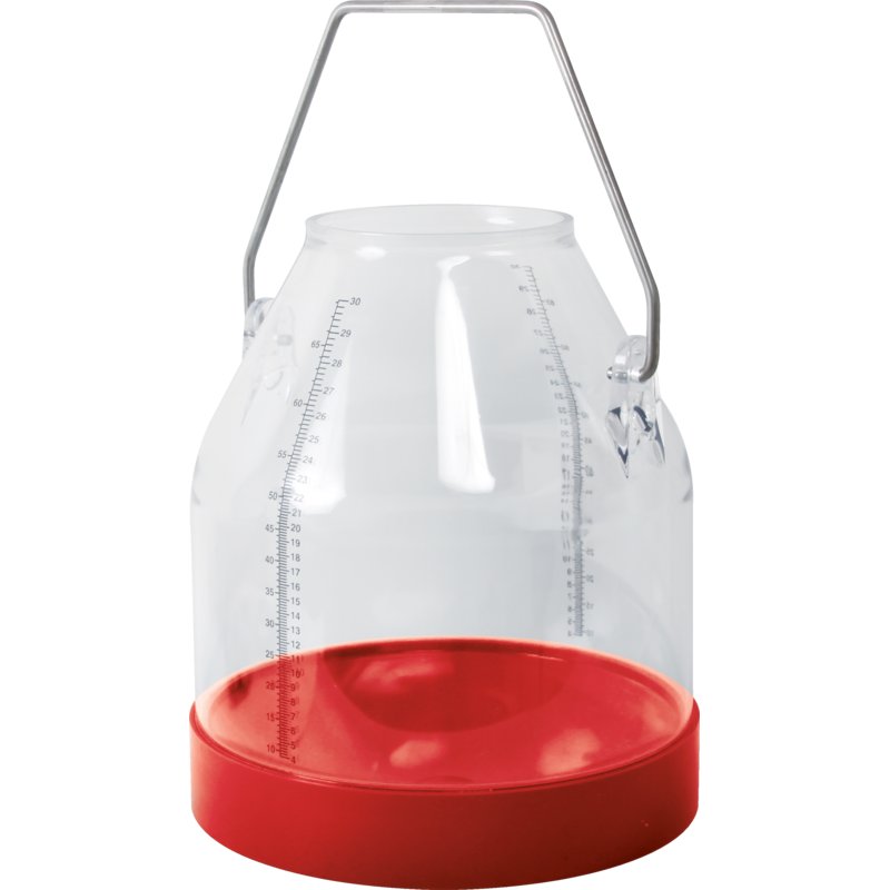 Melkeimer Kunststoff, 30 Liter, Rot-transparent – Vakuumfest