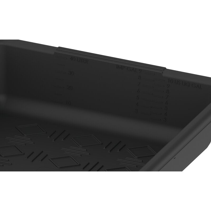 Stiefeldesinfektionswanne Schwarz 74x57x14,5 cm – Detailansicht Material Polyethylen