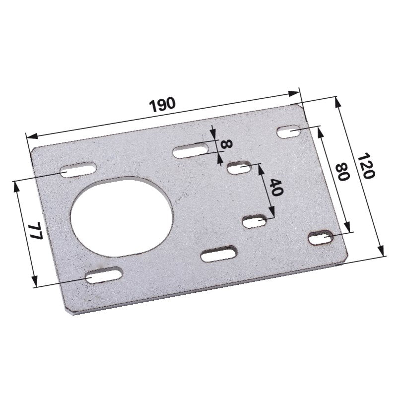 DeLaval Adapterplatte L 190 x B 120 x S 5 mm DeLaval