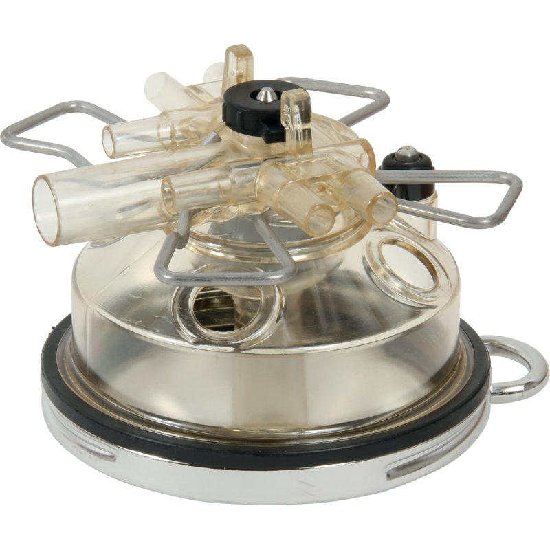 DeLaval Milchsammelstück TF360 Harmony, Transparent 96480090 – Mit AbsperrventilOberteil transparent