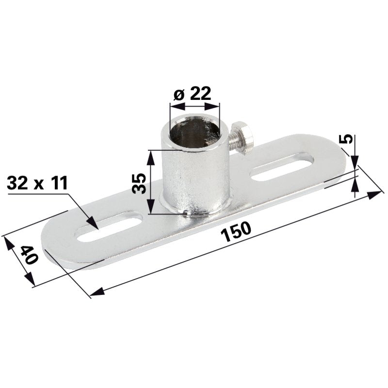 Wandhalter Edelstahl, für Rohr 1/2 Zoll GartenShop24 - Hochwertige Gartengeräte