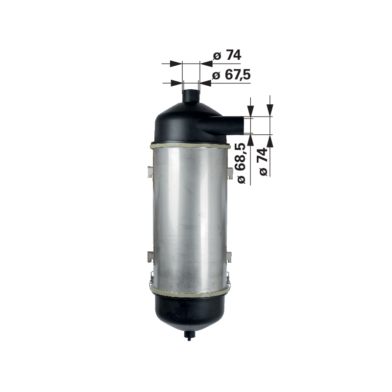 DeLaval Edelstahltank 70 Liter, mit Kunststoffdeckel, Anschluss 76 mm 184001437 DeLaval