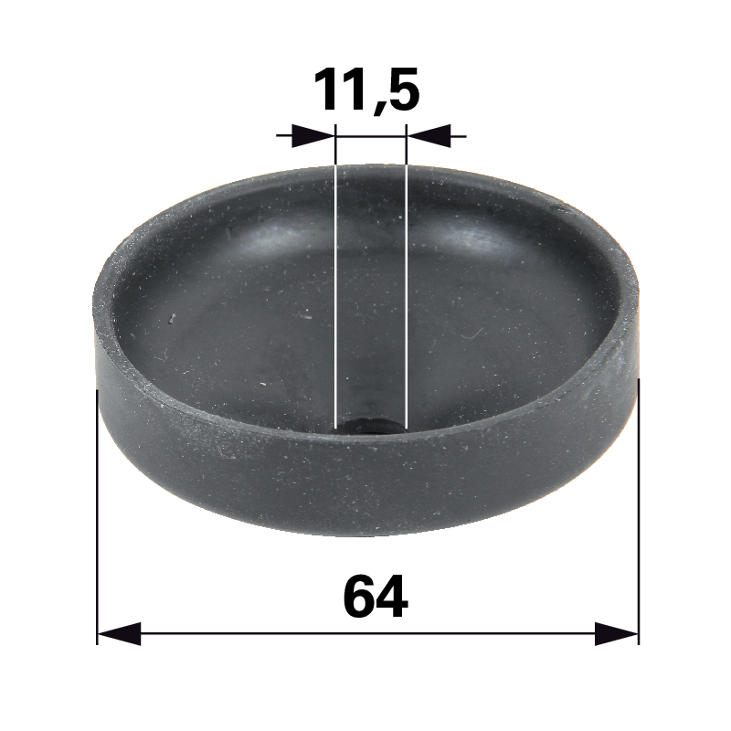 DeLaval Spülteller Gummi, AD 64 mm DeLaval 99941302 00-999413-02 – Zu Spülfinger