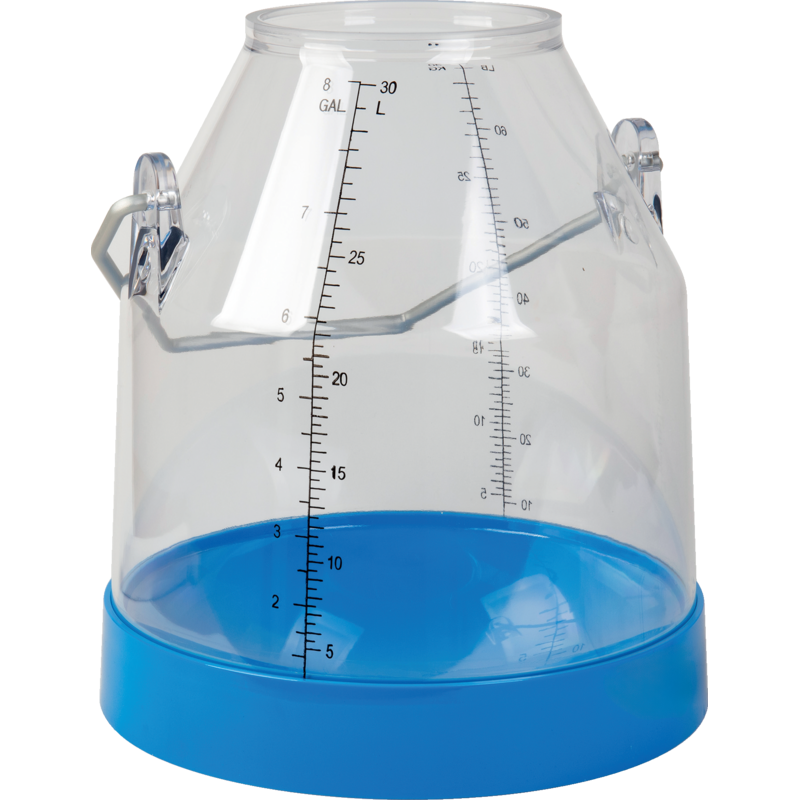 Melkeimer Kunststoff, 30 Liter, Blau-transparent GartenShop24 - Hochwertige Gartengeräte