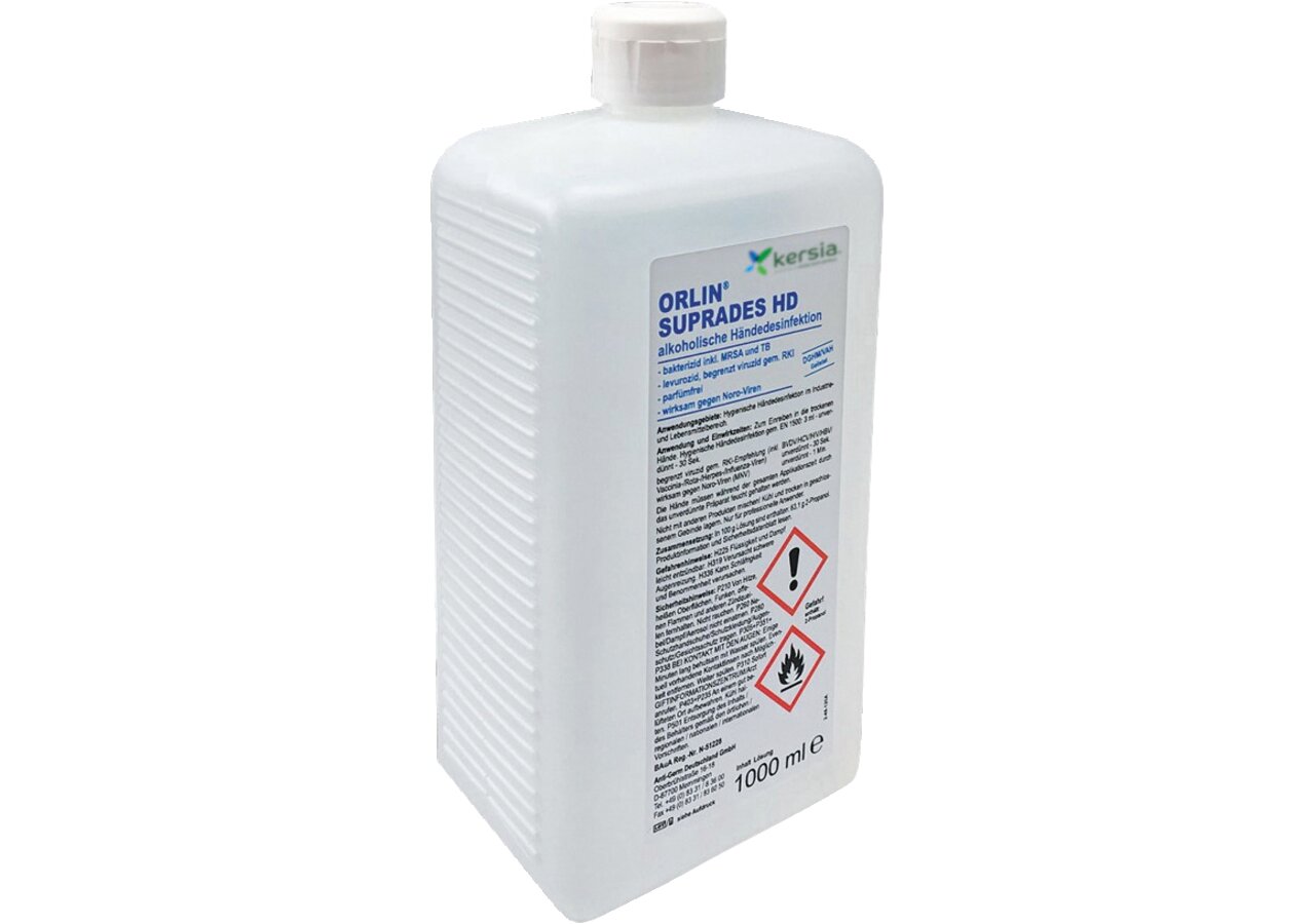Händedesinfektionsmittel ORLIN SUPRADES HD, flüssig, 1 l Kersia Kersia