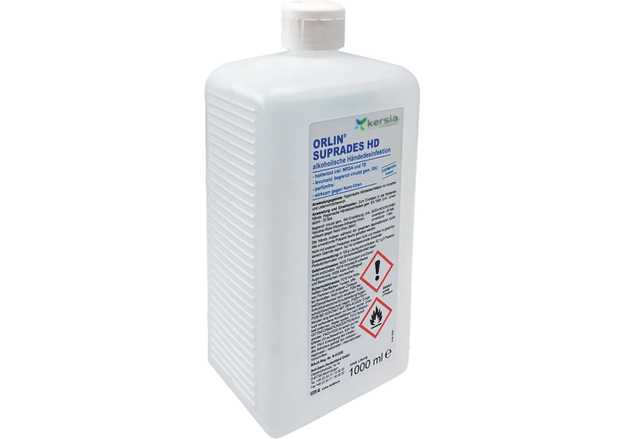Händedesinfektionsmittel ORLIN SUPRADES HD, flüssig, 1 l Kersia Kersia