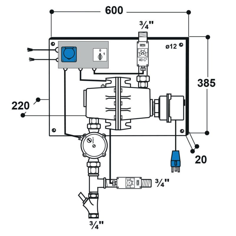 Suevia Heizgerät Modell 317, 230 V, 3.000 W Suevia 101.0317 Suevia