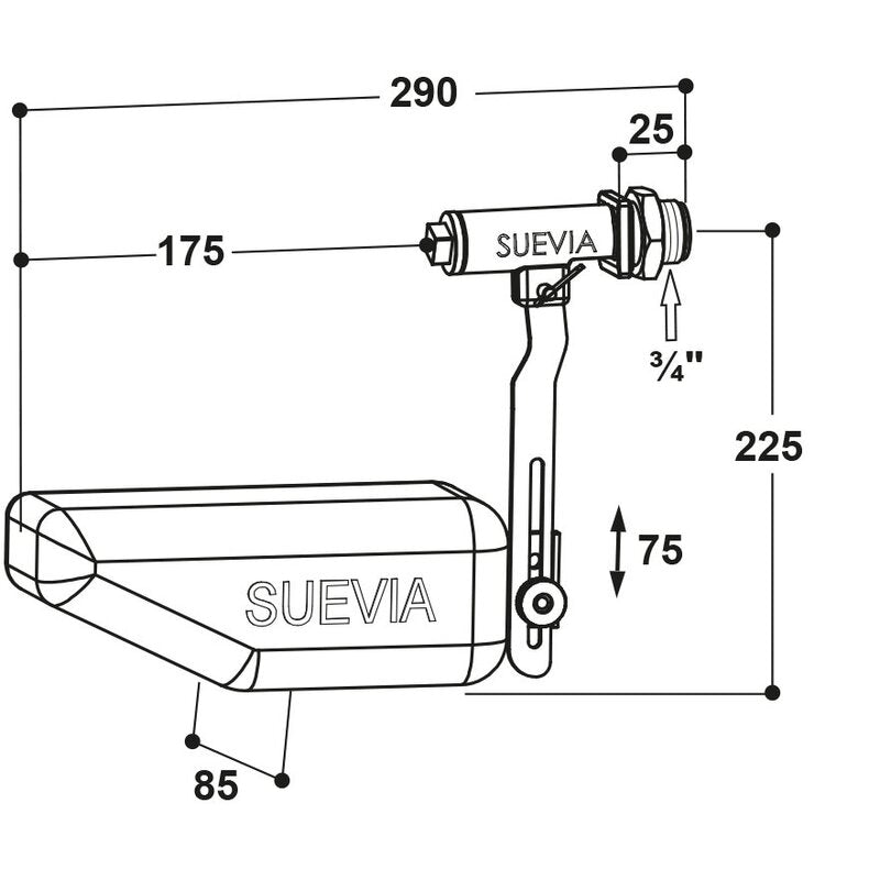Suevia Schwimmerventil MAXIFLOW für Hochdruck, Modell 700 Suevia 131.0700 Suevia