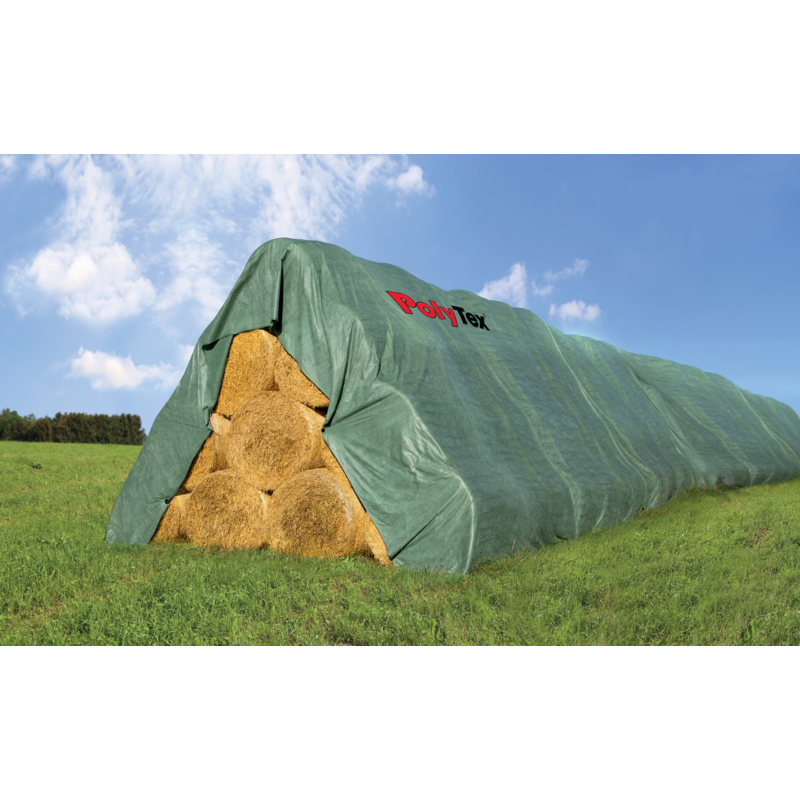 Schutzvlies 12 x 25 m Poly Tex – Einsatz zum Abdecken von Strohballen