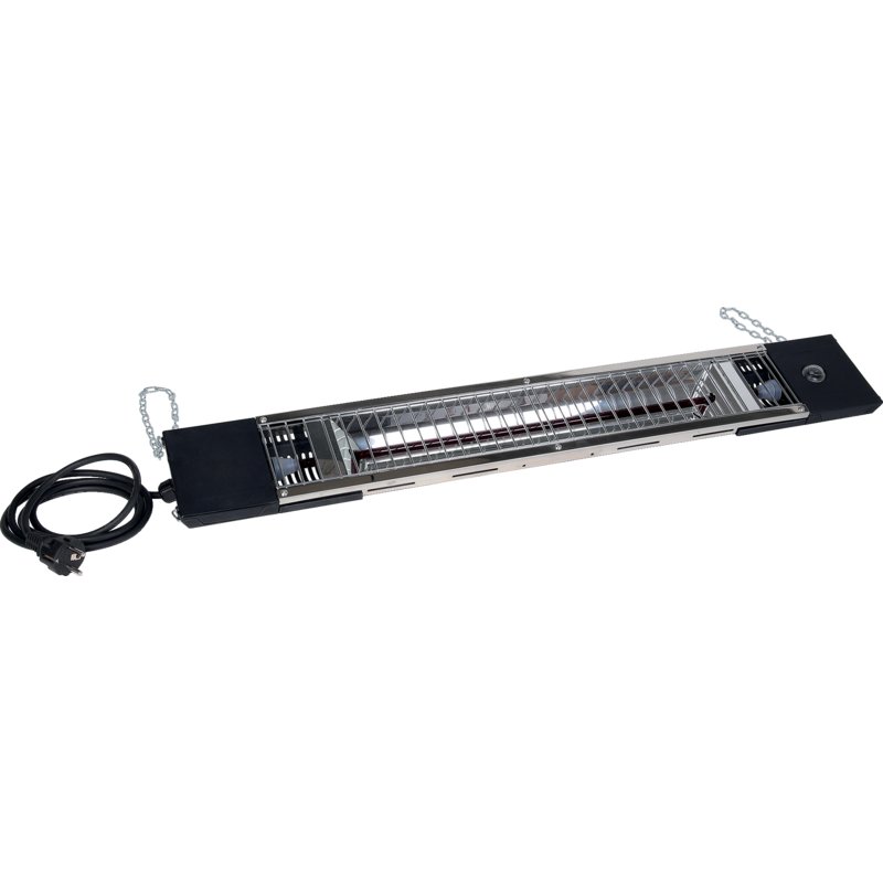 Halogen-Infrarotheizstrahler 1,8 kW 230 V IP55 mit Schalter und Aufhängeketten