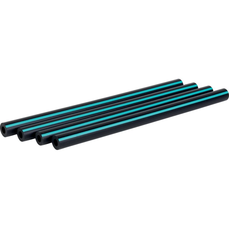 Luftschlauch-Set Gummi, AD 13 x ID 7 mm, grüner Streifen, L 230 mm