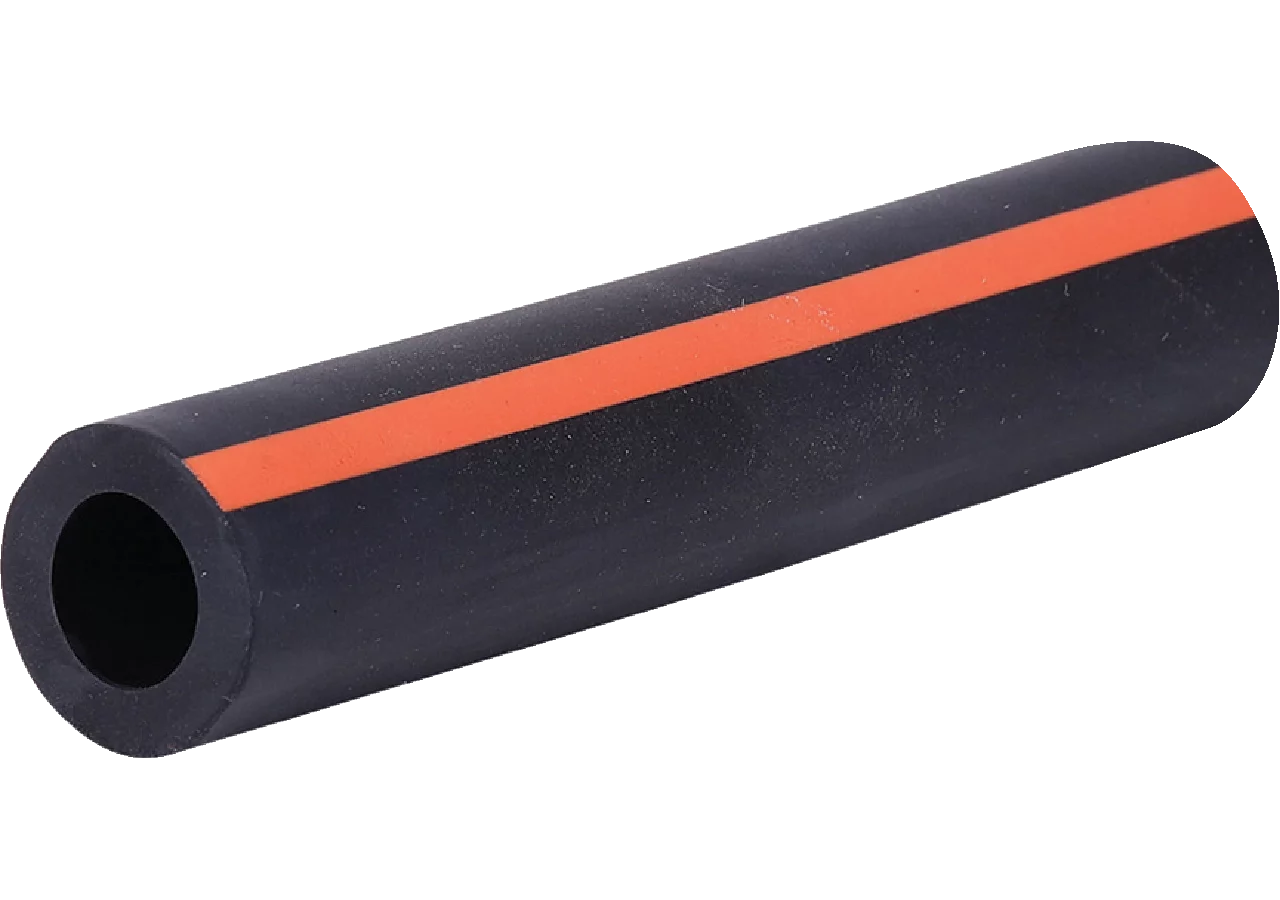 Milchschlauch Gummi, oranger Streifen, ID 16 mm, Rollenware, 25 m GartenShop24