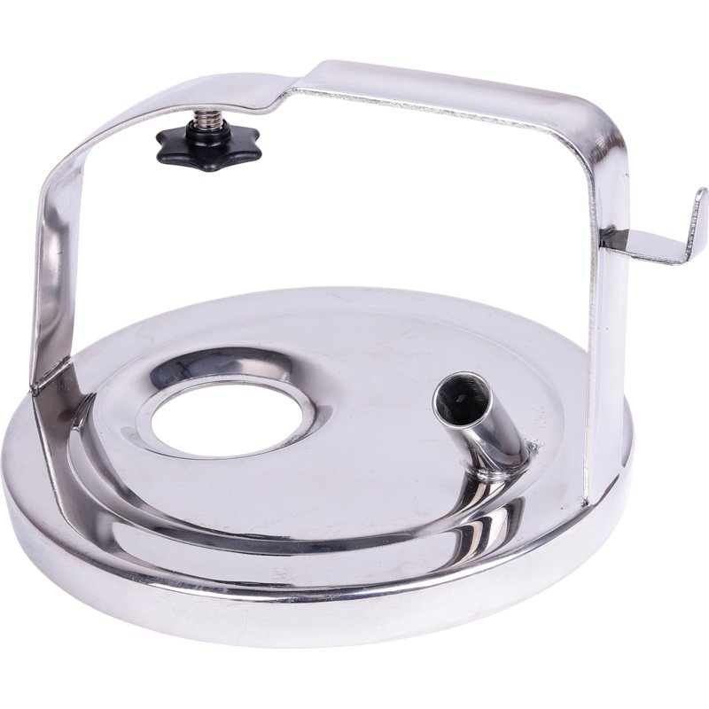 DeLaval Melkeimerdeckel Edelstahl, mit Anschlussstutzen AD 19 mm, Bügelhöhe 117 mm DeLaval
