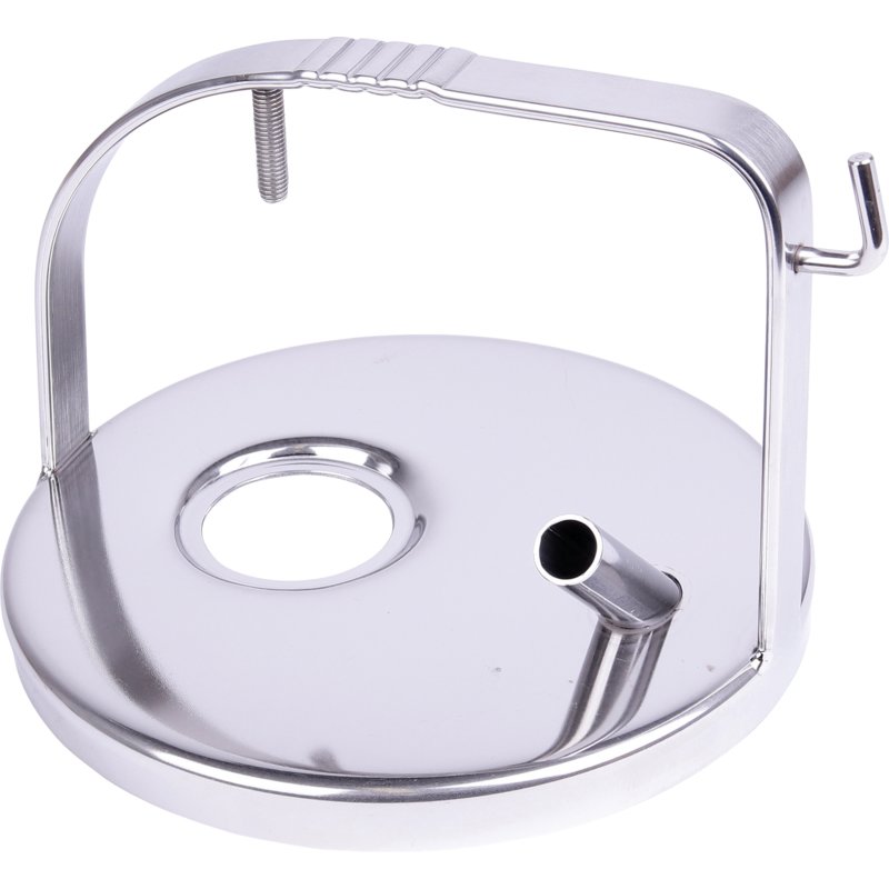 DeLaval Melkeimerdeckel Edelstahl, mit Anschlussstutzen AD 17 mm, Bügelhöhe 143 mm DeLaval