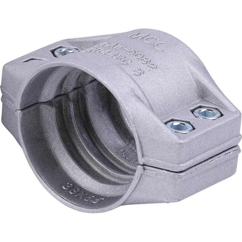 Sicherungsklammer Aluminium, DN 40, 53-56 mm, paarweise – NW 40 1 Stück = Ober- und Unterschale inkl