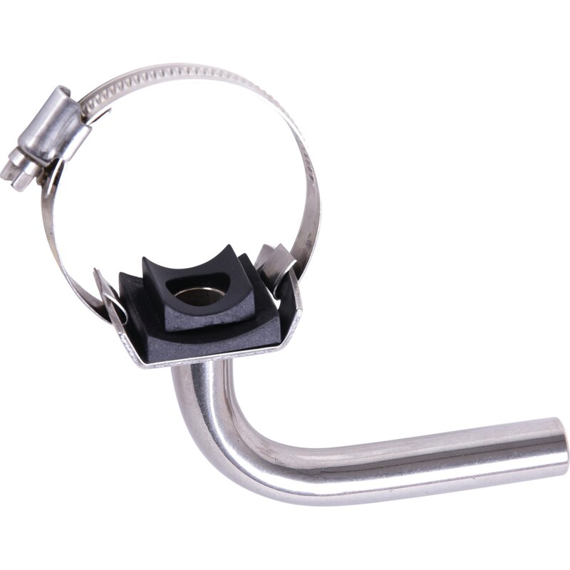 Milchanschluss 90 Grad gebogen, 14/16 mm Anschluss, AD 63–76 mm – Aus Edelstahl