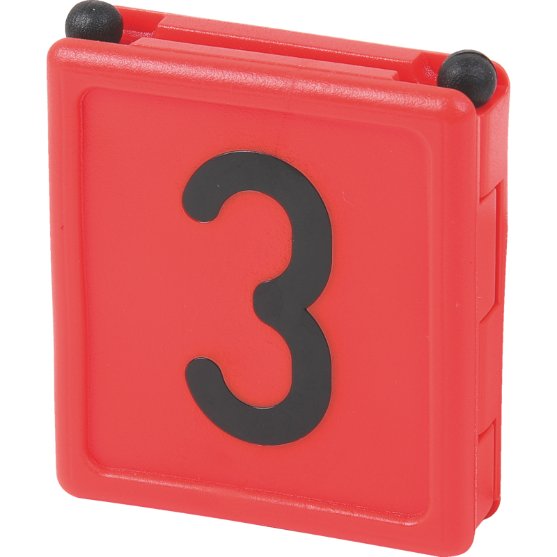 Halsbandnummer Nr. 3, Rot, 54 x 59 mm GartenShop24 - Hochwertige Gartengeräte