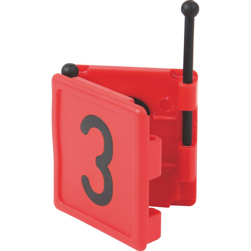 Halsbandnummer Nr. 3, Rot, 54 x 59 mm GartenShop24 - Hochwertige Gartengeräte