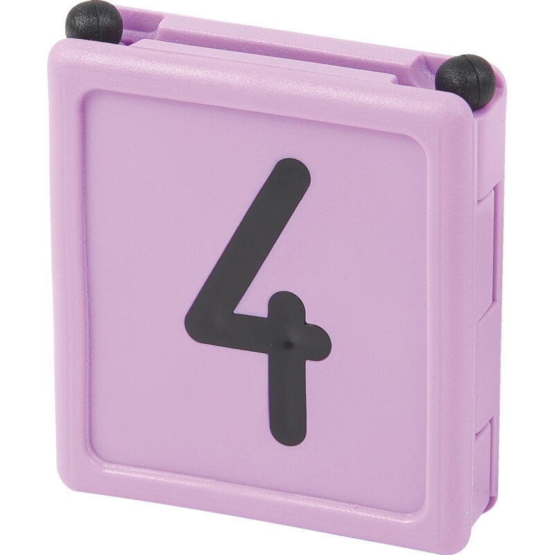 Halsbandnummer Nr. 4, Violett, 54 x 59 mm GartenShop24 - Hochwertige Gartengeräte
