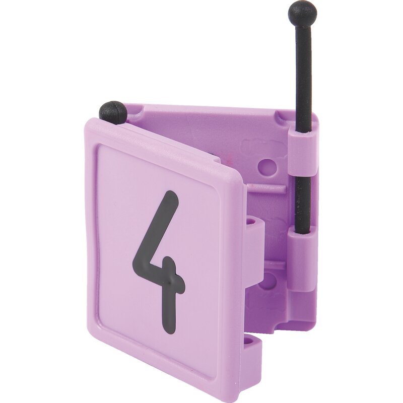 Halsbandnummer Nr. 4, Violett, 54 x 59 mm GartenShop24 - Hochwertige Gartengeräte