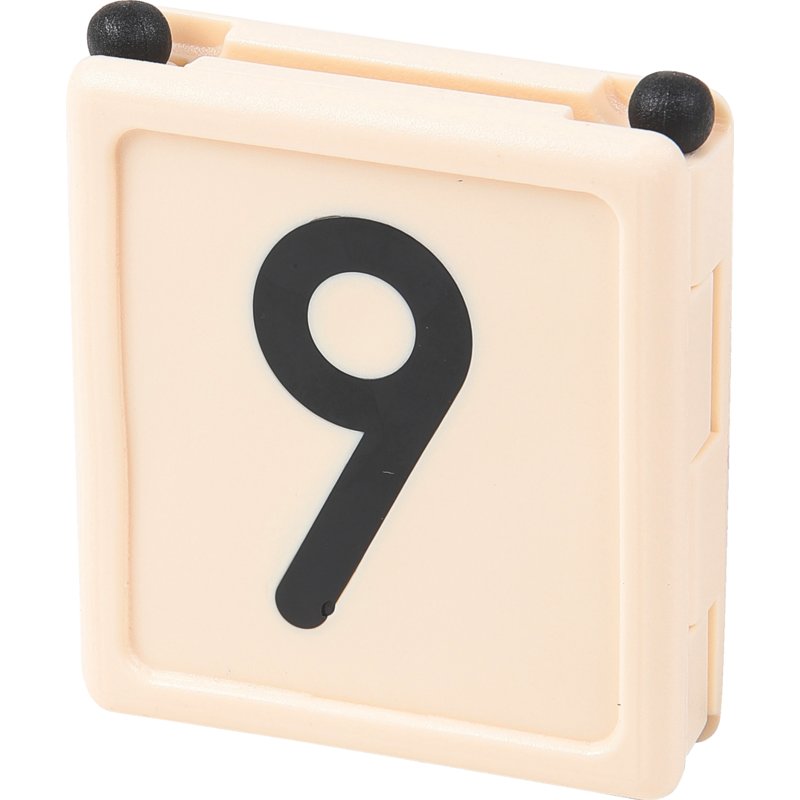 Halsbandnummer Nr. 9, Weiß, 54 x 59 mm GartenShop24 - Hochwertige Gartengeräte