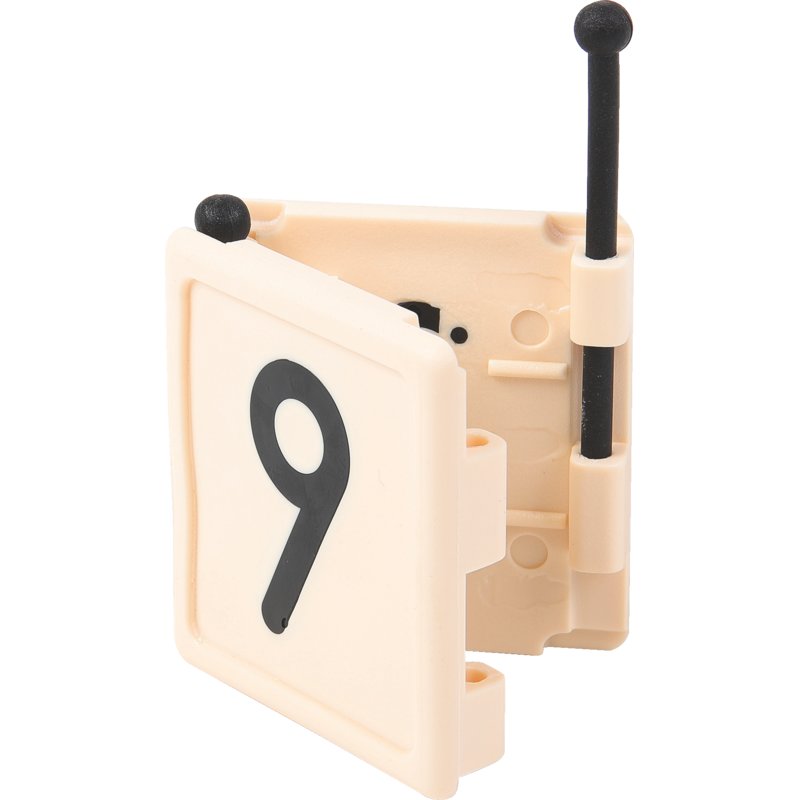 Halsbandnummer Nr. 9, Weiß, 54 x 59 mm GartenShop24 - Hochwertige Gartengeräte