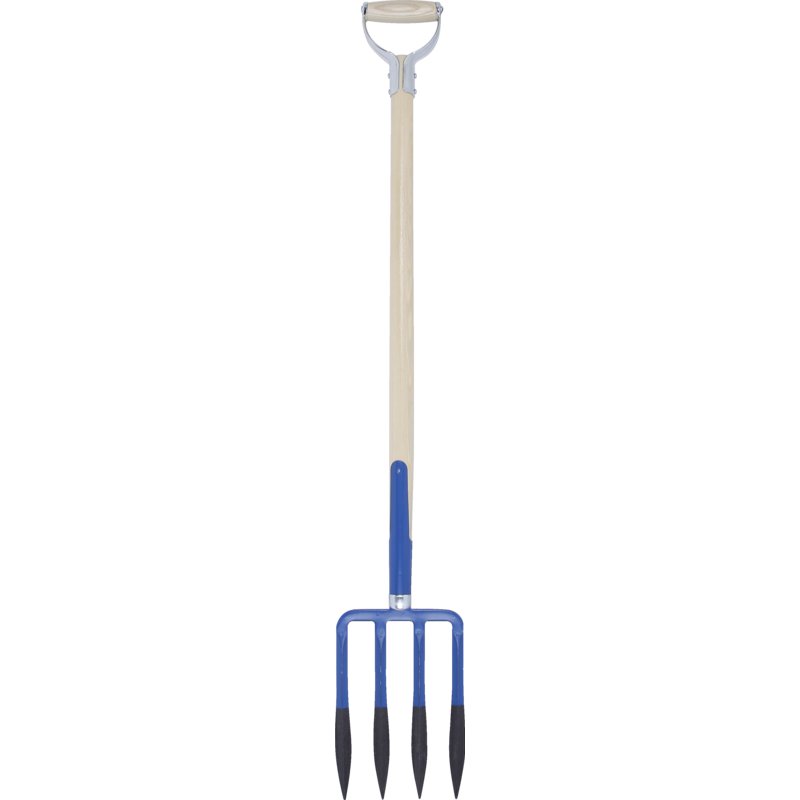 Offner Spatengabel mit Stiel, 4 Zinken Offner – LanzenzinkenMit Stift und SchienenzwingeInkl Offner