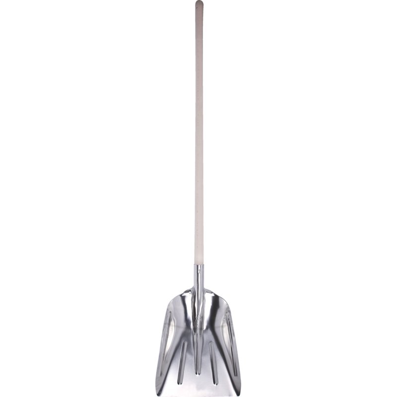 Offner Universalschaufel Aluminium 39x33 cm Hartholzstiel – Frontansicht