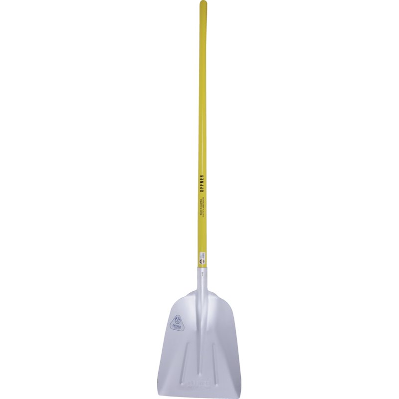 Offner Universalschaufel Spezial-Aluminium, L 39 x B 33 cm, mit 140 cm Hartholzstiel Offner – Ideal als Schneeschaufel Offner