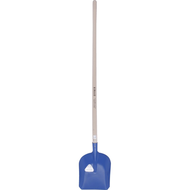 Offner Universalschaufel Stahlblech, L 30 x B 24 cm, mit 130 cm Hartholzstiel Offner – Inklusive gebogenem Hartholzstiel aus Buche Offner