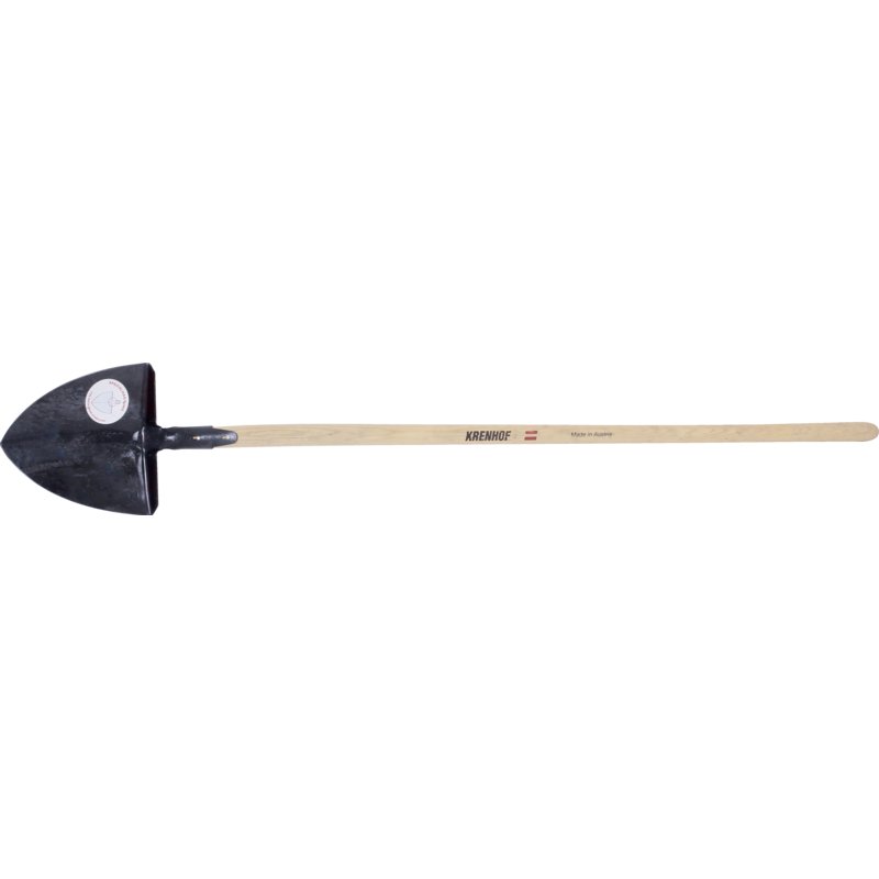 Krenhof Spitzschaufel Stahlblech, L 28 x B 29 mm, mit 130 cm Eschenstiel Krenhof Krenhof