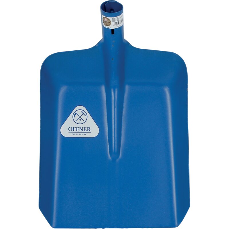 Offner Randschaufel Stahlblech 34x28 cm ohne Stiel, Größe 5, Farbe Blau