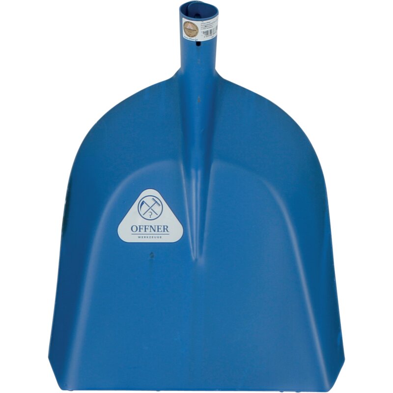 Offner Stallschaufel Stahlblech L 35 x B 33 cm ohne Stiel, Größe 2, Farbe Blau