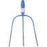 Offner Heugabel 3 Zinken ohne Stiel mit Federdülle, blau, L 31 x B 29 cm