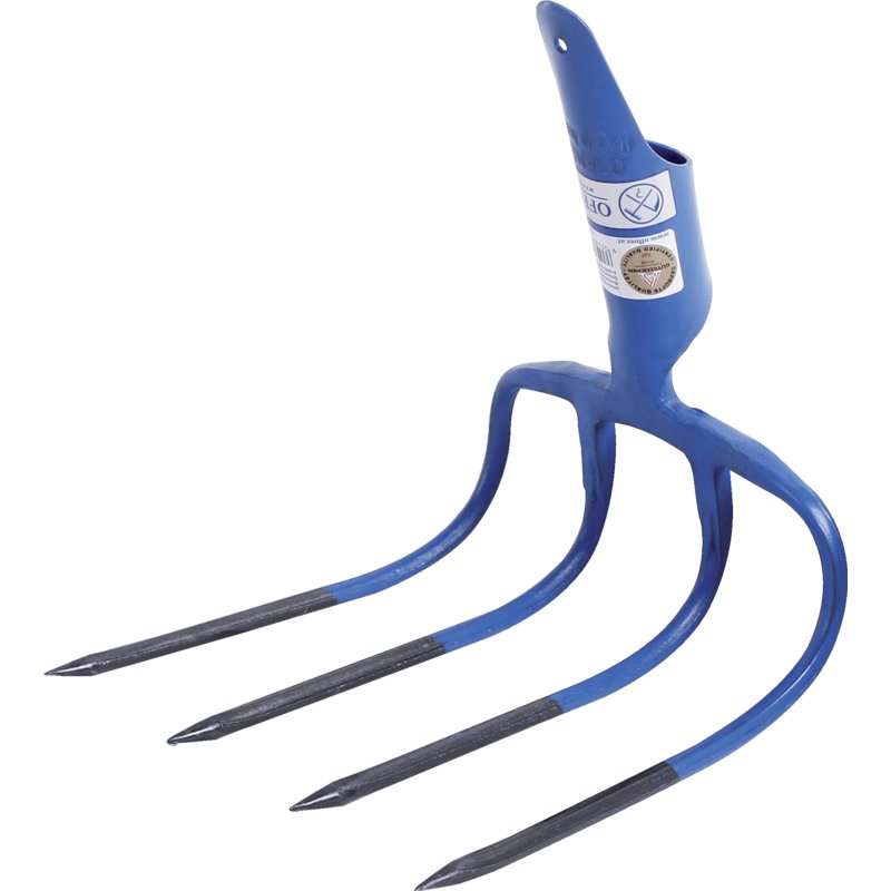 Offner Dungkralle Federdülle 4 Zinken ohne Stiel, L 21 x B 20 cm, blau