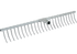 Heurechen Alu, ohne Stiel, B 78 cm, 24 Aluzinken Offner Offner
