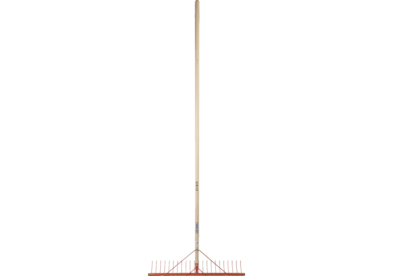 Heurechen Stahl, mit 200 cm Stiel, B 78 cm, 22 Zinken Offner Offner
