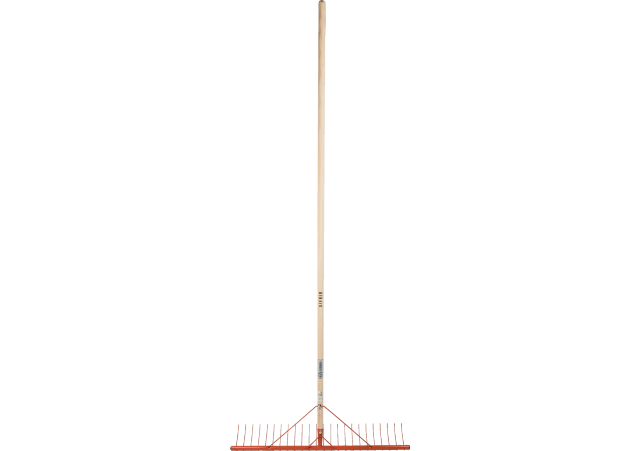 Heurechen Stahl, mit 200 cm Stiel, B 85 cm, 24 Zinken Offner Offner