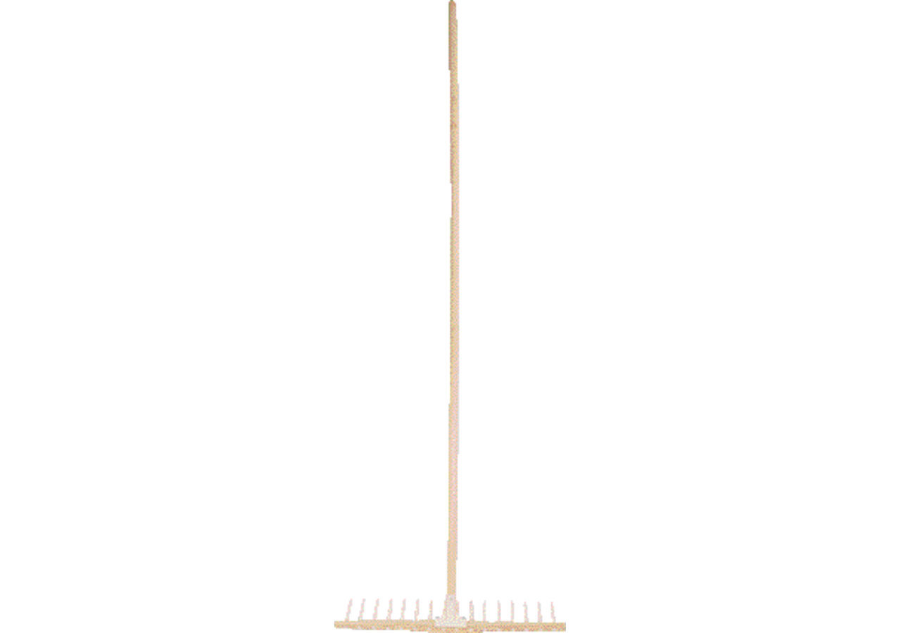Holzrechen steil, mit Lindenstiel, 16 PVC-Zähne, 66 cm GartenShop24