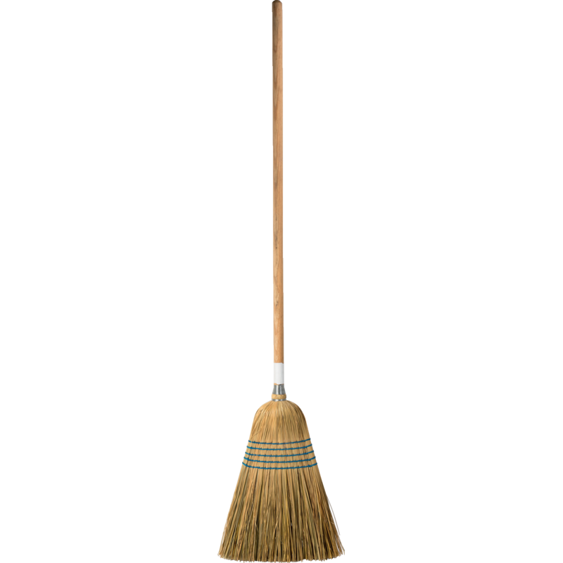 Reisstrohbesen 5-Naht mit Stiel, L 143 cm, B 36 cm GartenShop24 - Hochwertige Gartengeräte
