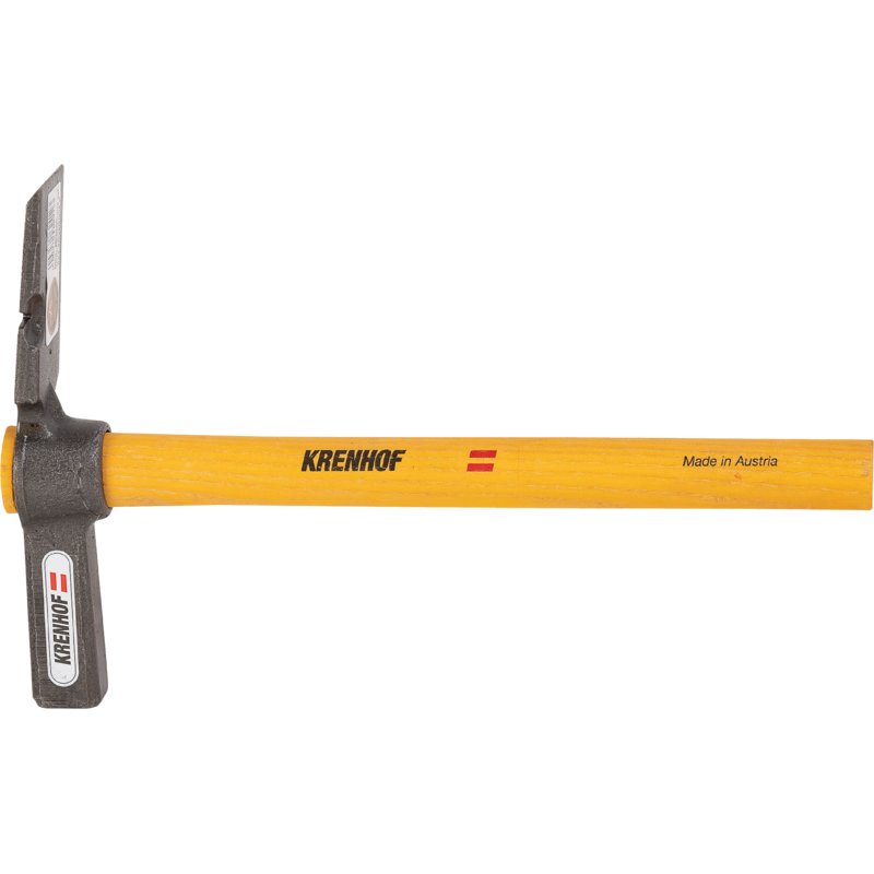 Krenhof Maurerhammer 0,5 kg Mit Nagelzieher und Stiel, Länge 18 cm