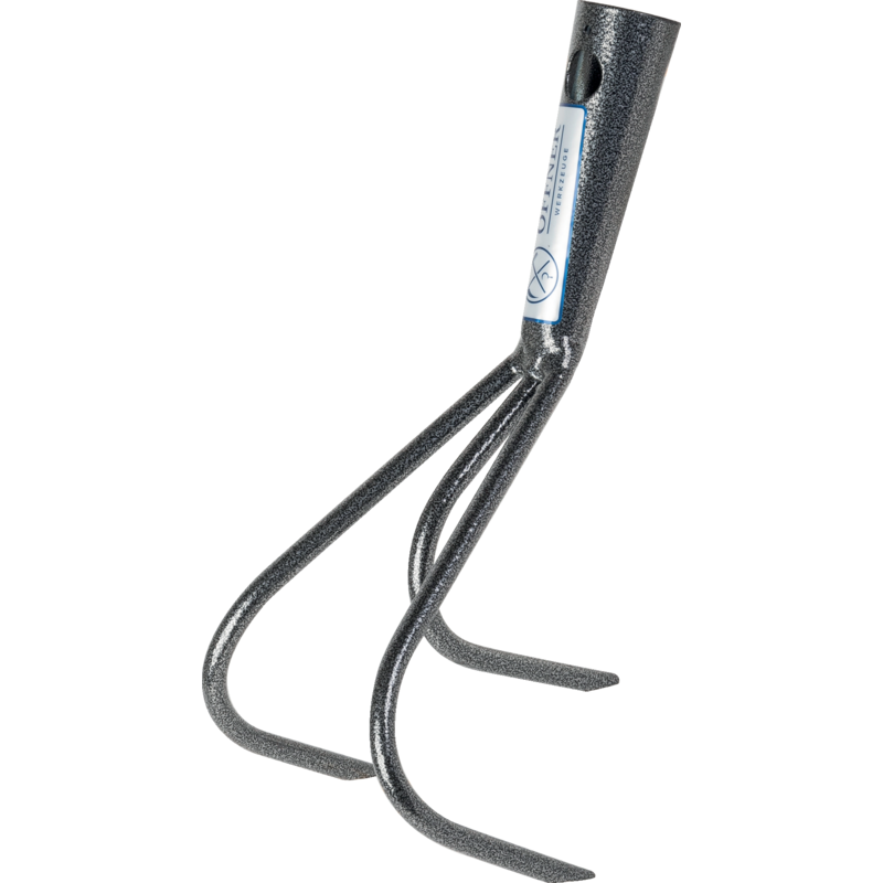 Offner Hand-Grubber 3 Zinken ohne Stiel – Detailansicht Dülle und Zinken aus Stahl