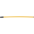 Offner Fiberglas-Stiel gebogen 140 cm in Gelb für Schaufeln, Seitenansicht