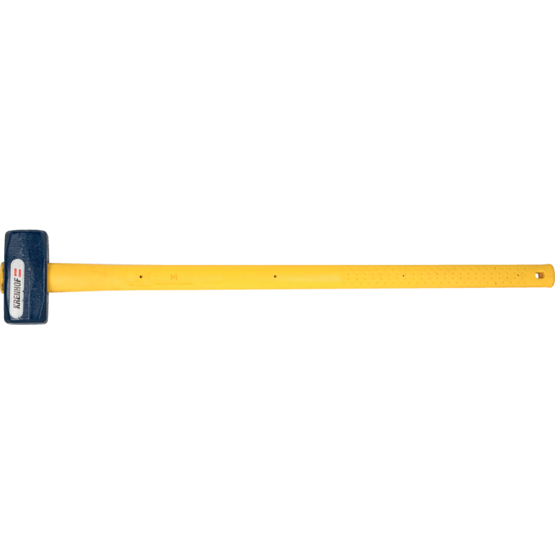 Krenhof Steinschlegel 4 kg Fiberglasstiel mit glasfaserverstärktem Kunststoffstiel, 90 cm