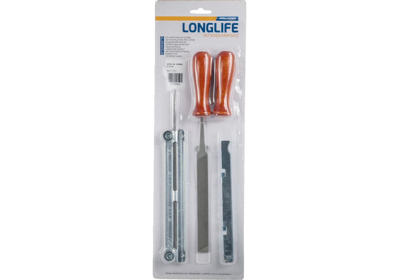 Kettenschärfsatz Longlife mit Rundfeile AD 4,0 mm Prillinger Longlife