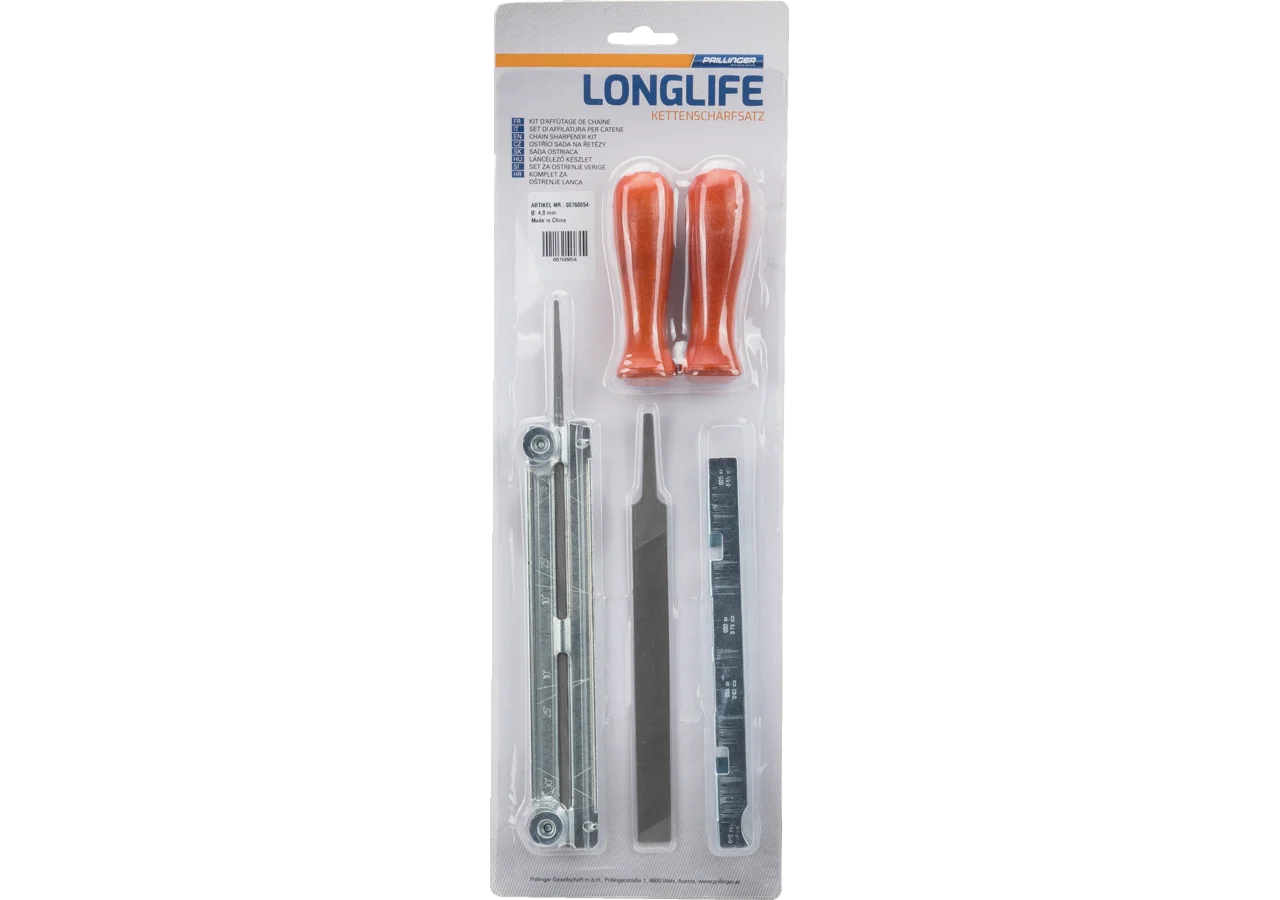 Kettenschärfsatz Longlife mit Rundfeile AD 4,8 mm Prillinger Longlife