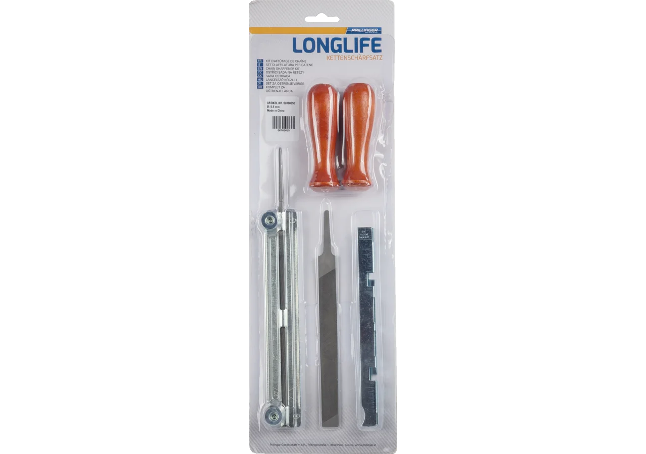 Kettenschärfsatz Longlife mit Rundfeile AD 5,5 mm Prillinger Longlife