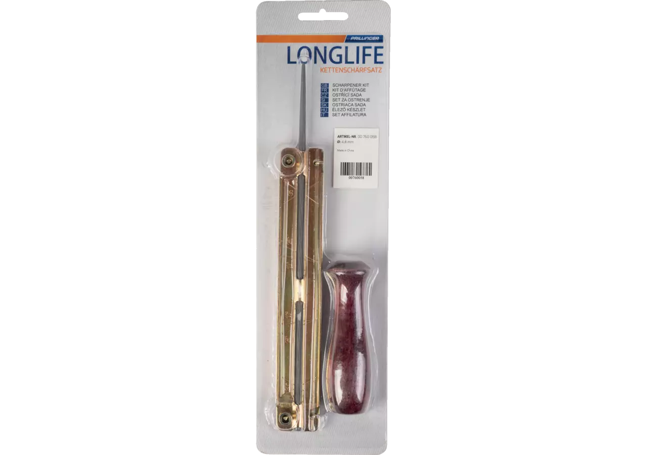 Feilenhalterset Longlife mit Rundfeile AD 4,0 mm Prillinger Longlife